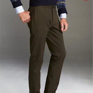 TODD SNYDER Men's Dark Olive Green Selvedge Cotton Chino Pants 31x30